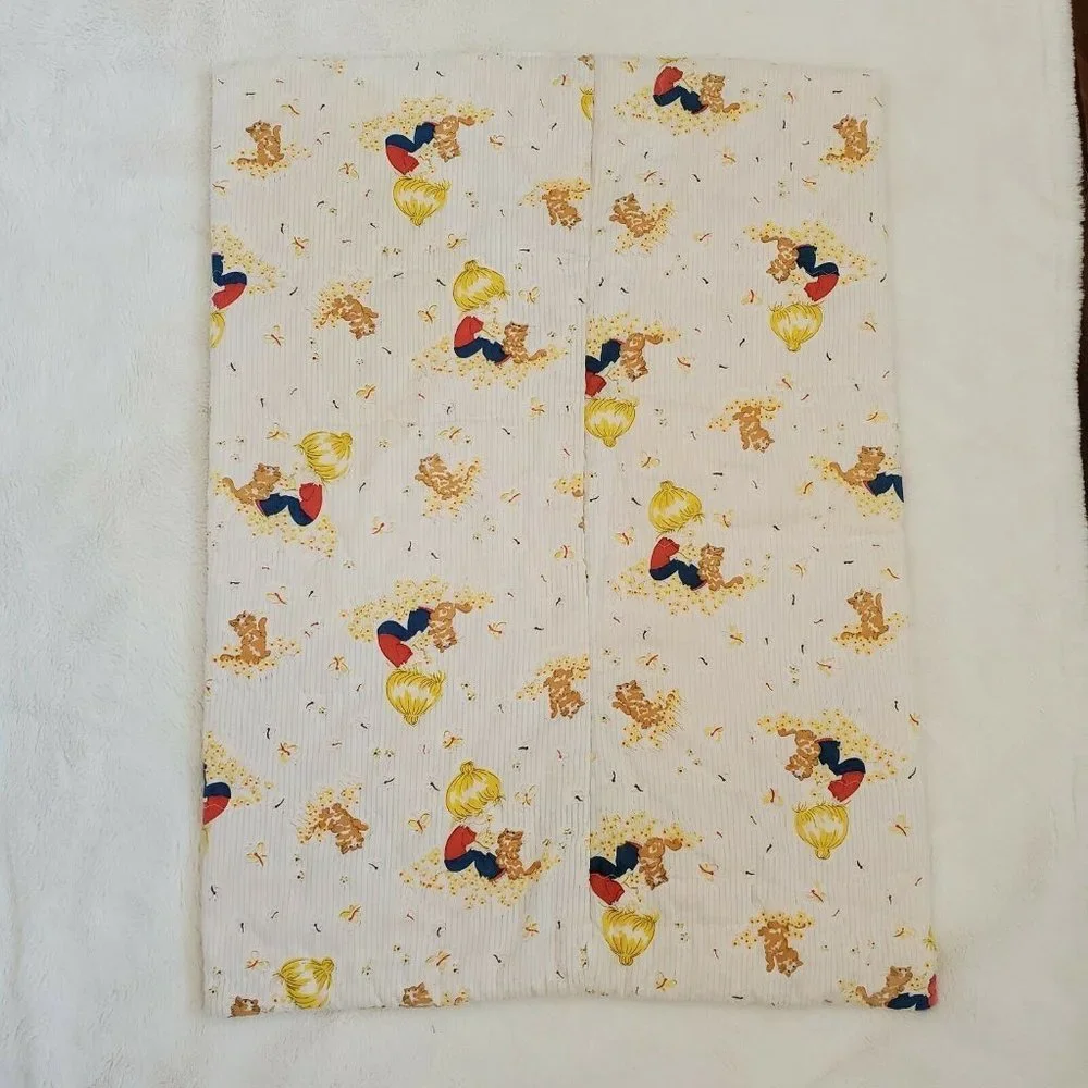 Vintage Baby Bassinet‎ Comforter Blanket Blonde Gir